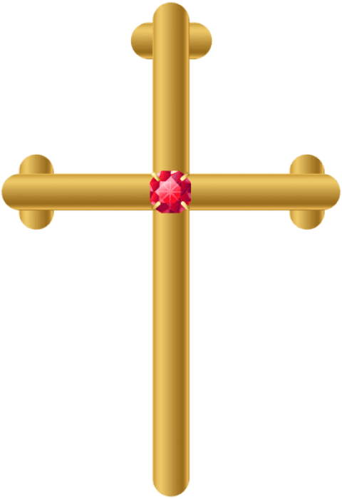 Free Png Download Golden Cross Png Images Background - Cross Png Clipart (480x700), Png Download