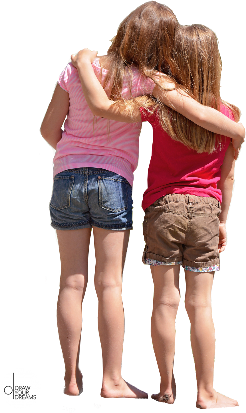 We Like To Share - Bambine Di Spalle (924x1482), Png Download