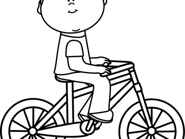 Bike Clipart Bike Rider - Black And White Bicycle Clip Art (640x480), Png Download