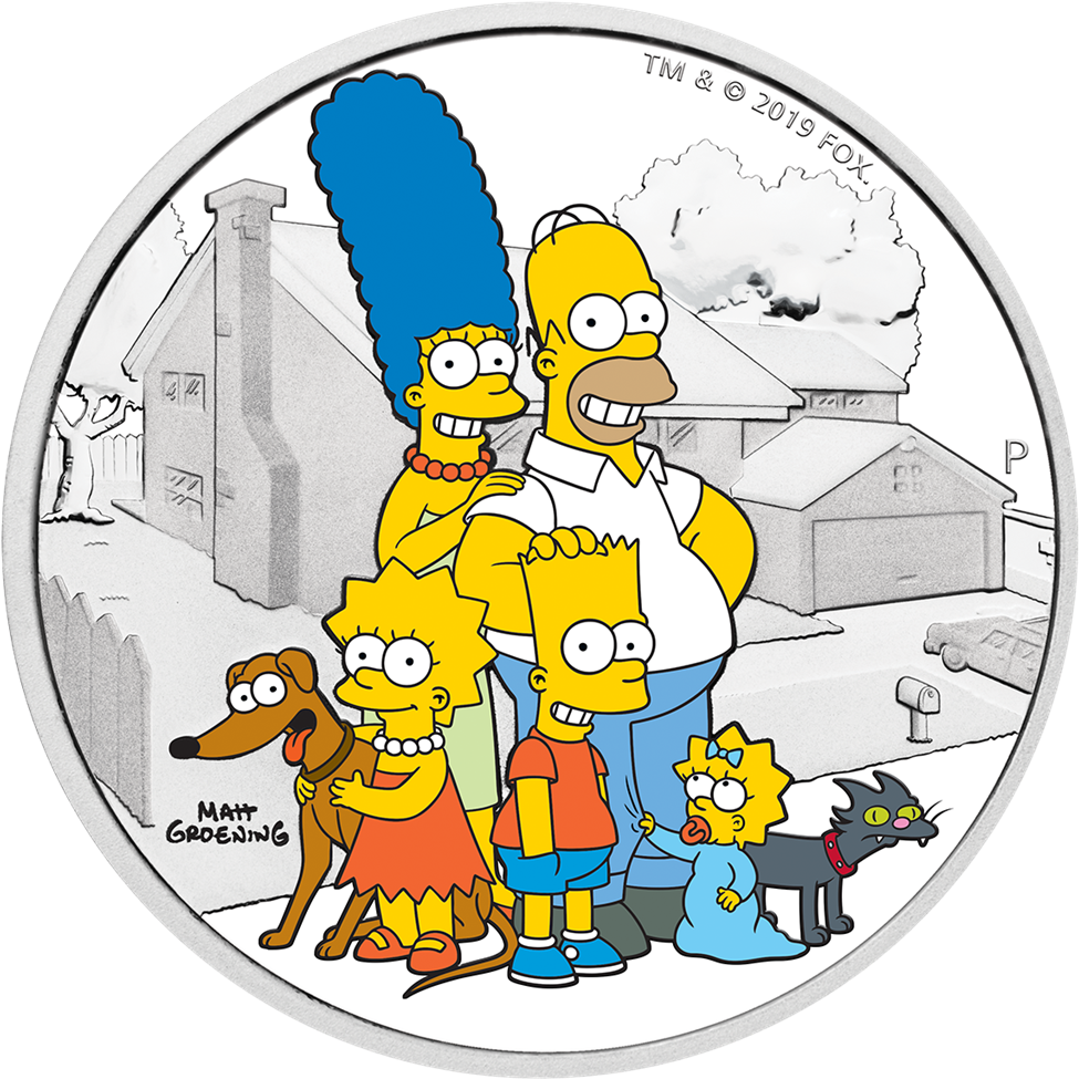 Download Transparent Iktuv21987 2 - Simpsons Coins Perth Mint - PNGkit