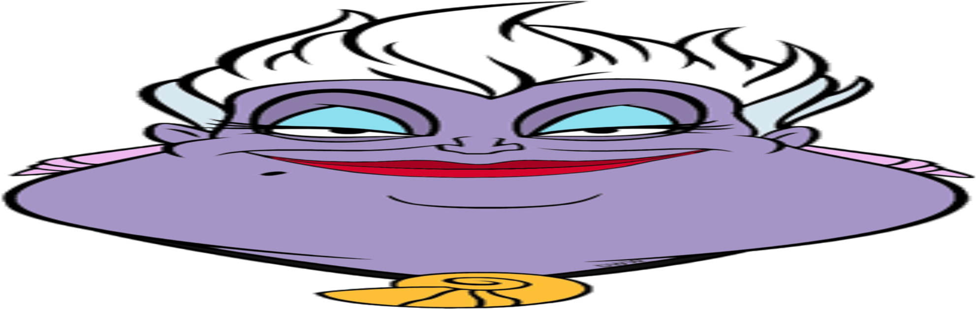 I Can't Even Hear The Name Ursula Without Thinking - Cartoon (2000x641), Png Download