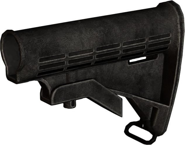 M4-a1 Telescopic Buttstock - Rifle (633x498), Png Download