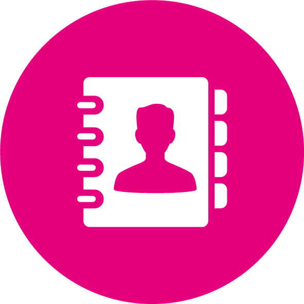 Contacts - - Circle (591x591), Png Download