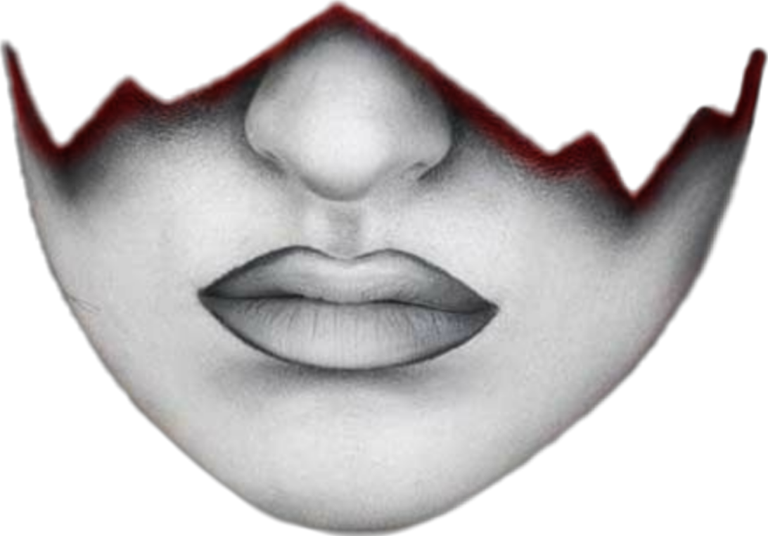 Report Abuse - Half Face Halloween Makeup (1024x715), Png Download