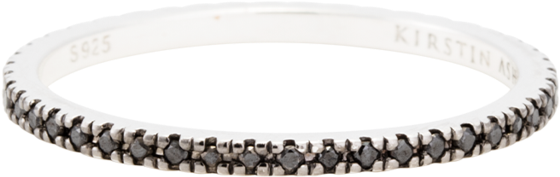 Black Diamond Eternity Ring Image - Bangle (939x1024), Png Download