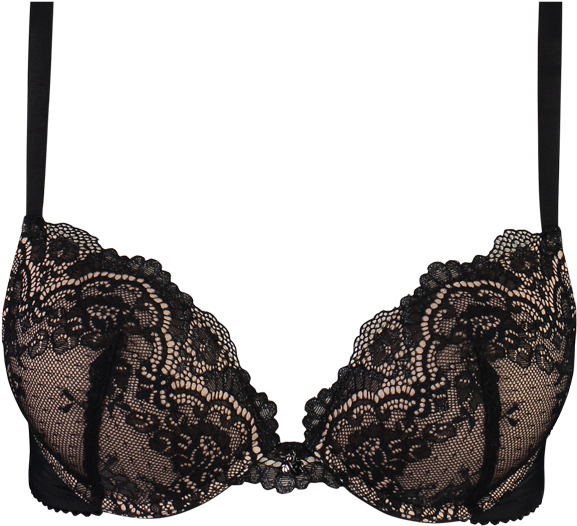 Edition Contrast Lace Bra Black Diamond Brau01 5005black - Lingerie Top (900x833), Png Download