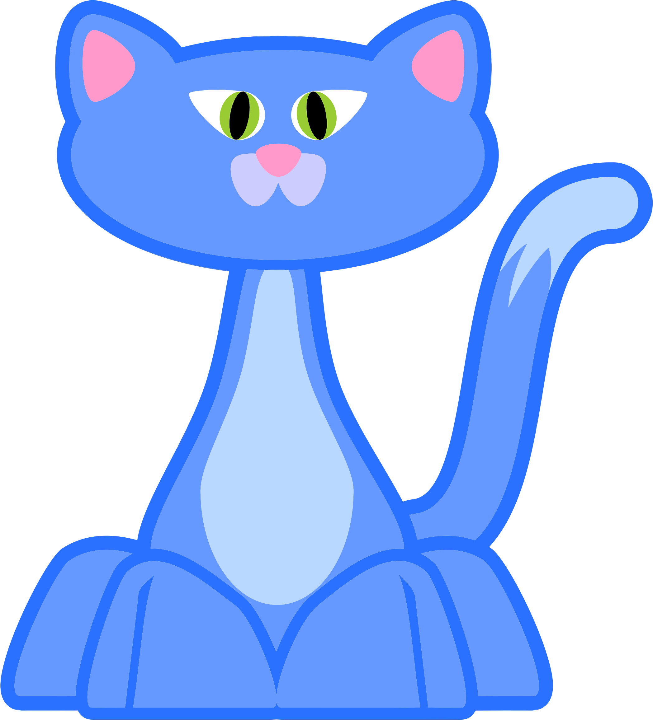 This Free Icons Png Design Of Purple Cartoon Cat (2097x2314), Png Download