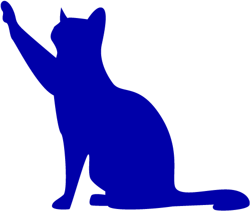 Cat Shop Icon - Silhouette Cat Vector (596x597), Png Download