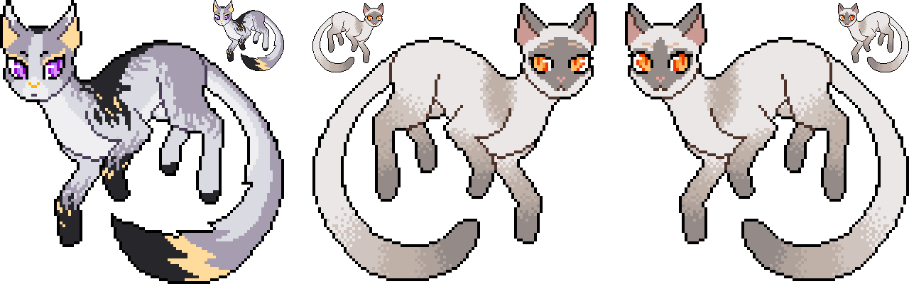 Cat Pixel Icons - Domestic Short-haired Cat (1280x400), Png Download