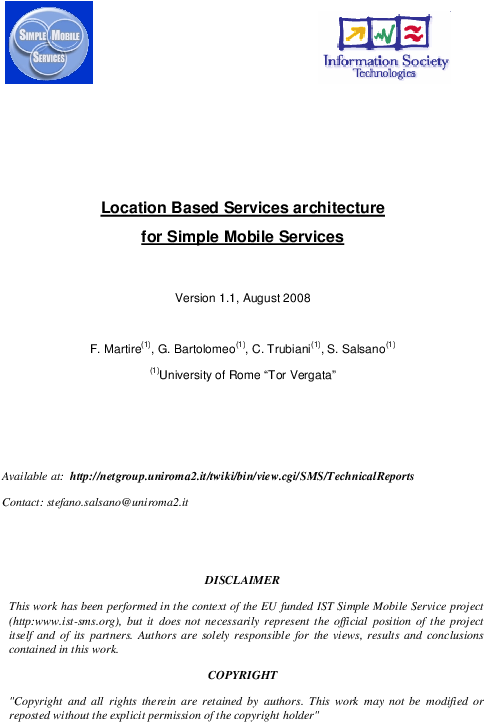 Location Based Services Architecture For Simple Mobile - Information Society (595x842), Png Download