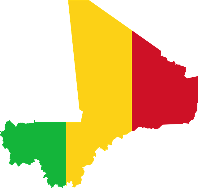 Mali Map And Flag (640x606), Png Download