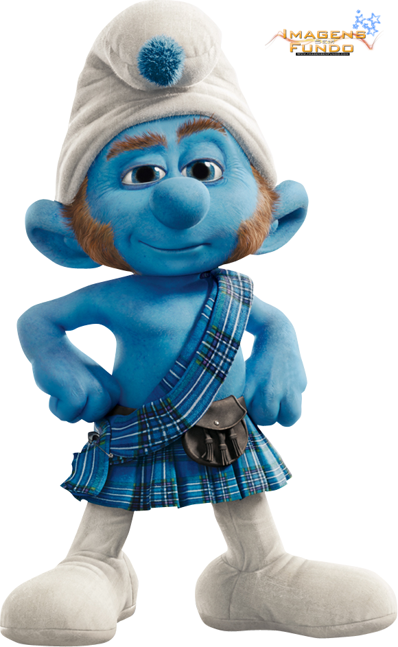 Render - Gutsy Smurf - Gutsy Smurf (580x943), Png Download