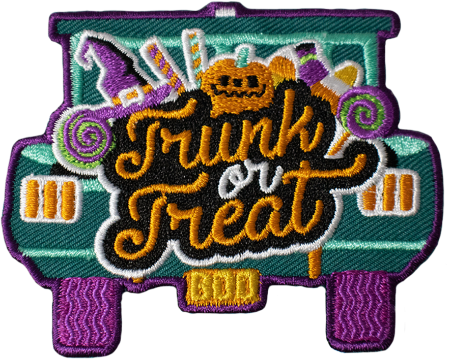 Trunk Or Treat Halloween Patch - Illustration (1024x1024), Png Download