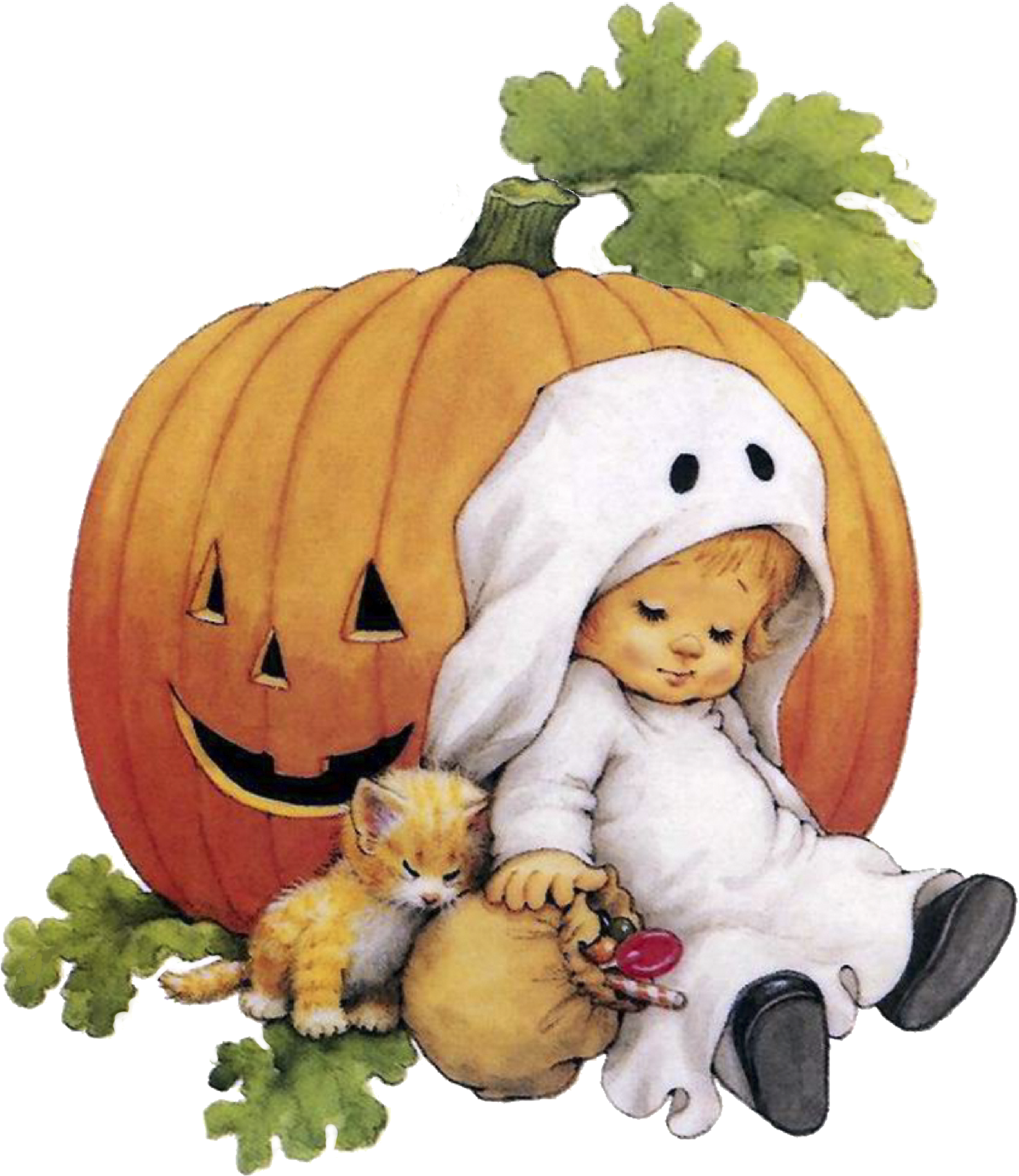 Sleeping Ghost - Happy Halloween Ruth Morehead (4724x4724), Png Download