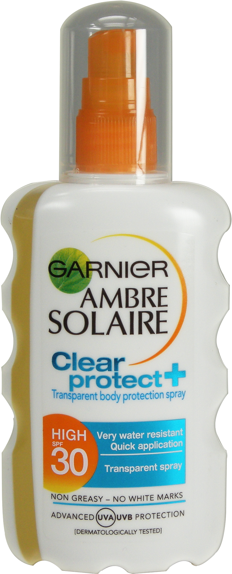 Details About Garnier Ambre Solaire Clear Protect High - Plastic Bottle (2000x2000), Png Download