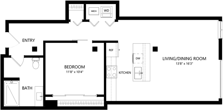 B - Floor Plan (800x800), Png Download