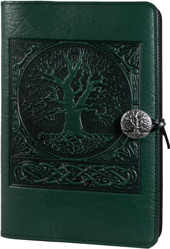 'world Tree' Oberon Design Large Leather Journal In - Wallet (600x887), Png Download