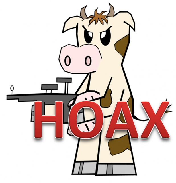Cow Hoax - Cartoon (768x642), Png Download