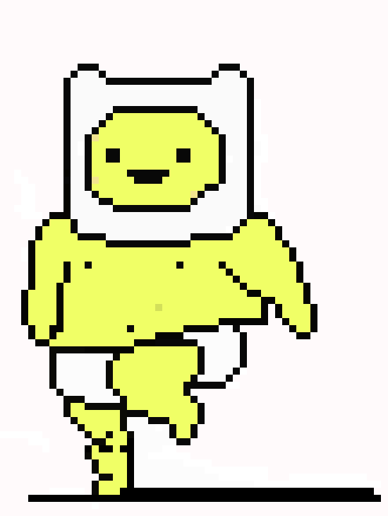 Fin From Adventure Time - Shrek Pixel Art Grid (550x730), Png Download