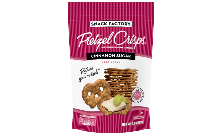Snack Factory Cinnamon Sugar Pretzel Crisps (900x550), Png Download