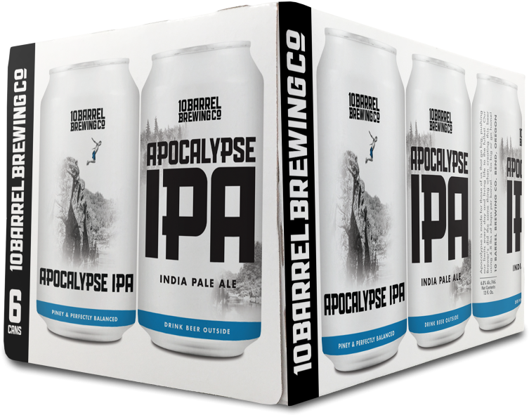 Apocalypse Ipa 6pack Cans - 10 Barrel Out Of Office (800x642), Png Download