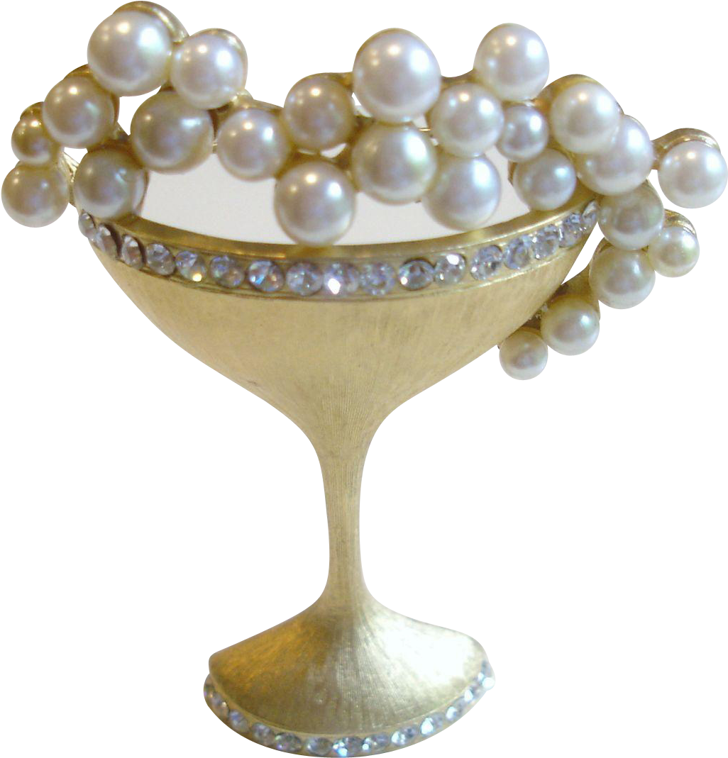 Faux Pearl Champagne Bubbles - Champagne Stemware (1068x1068), Png Download