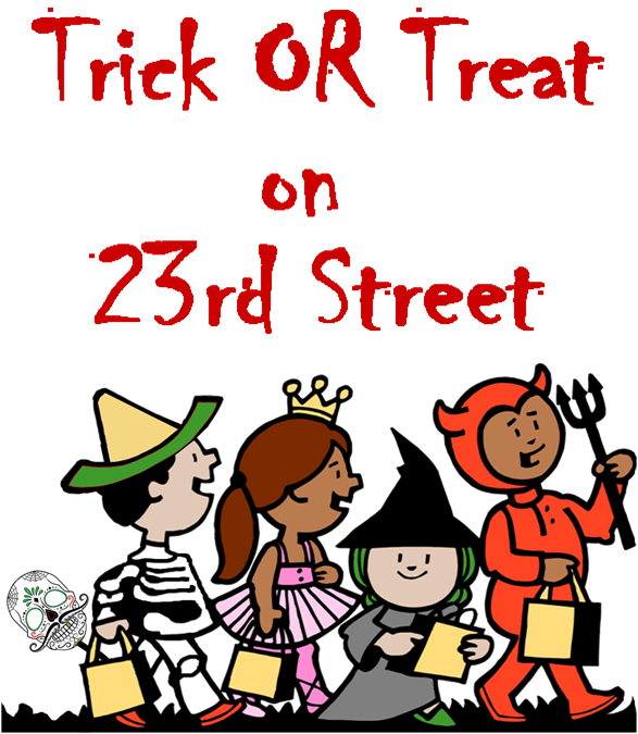 Trick Or Treat - Cartoon Trick Or Treaters (587x675), Png Download