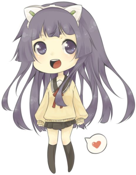 Cute Chibi Anime Girl - Hội Trưởng Là Hầu Gái Chibi (500x632), Png Download