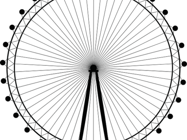 London Eye Clipart Png - Ferris Wheel London Eye Png (640x480), Png Download