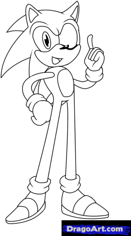 Drawing Sonic The Hedgehog, Sonic The Hedgehog Step (531x852), Png Download