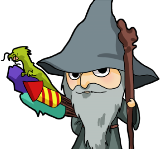 Gandalf Clipart Minimalist - Cartoon (640x480), Png Download