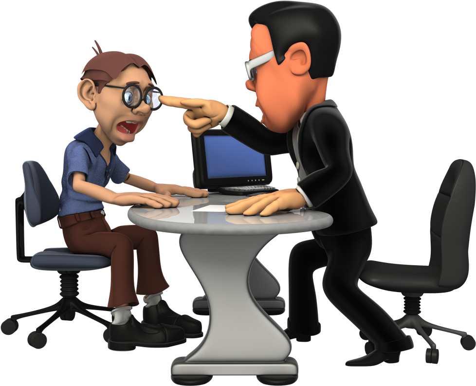 Cartoon Boss Talking To Employee Clipart - Internet Safety For Kids (1600x1067), Png Download