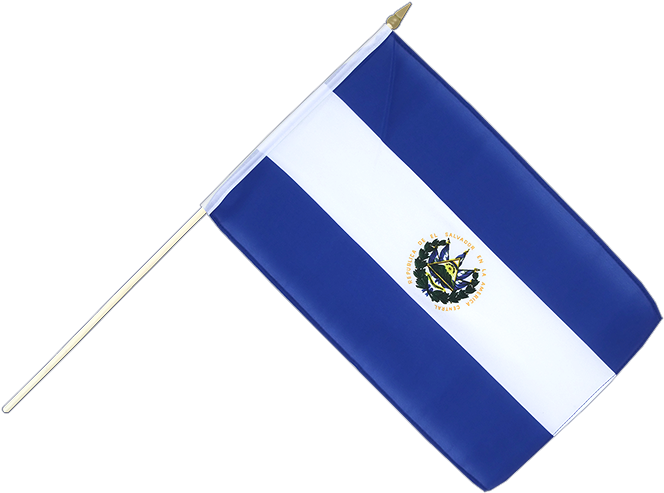Hand Waving Flag El Salvador - El Salvador Hand Flag (750x630), Png Download