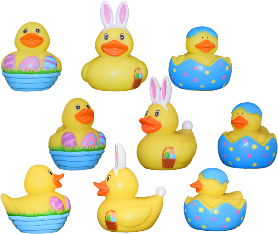 Rubber Duck Png - Easter Rubber Ducks (997x802), Png Download