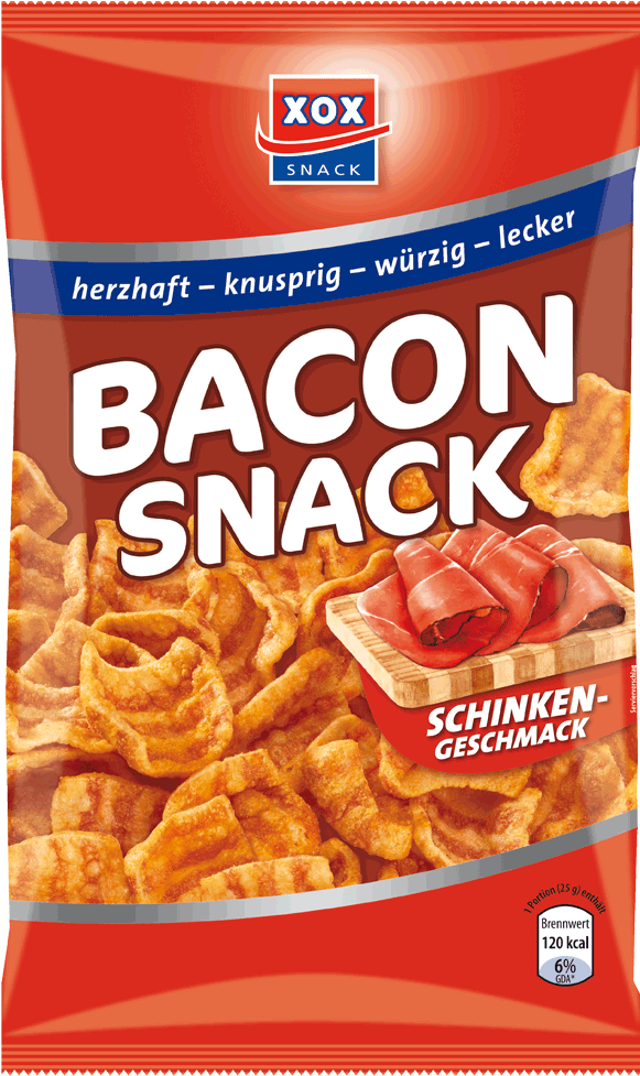 Xox Bacon Snack 100g - Bacon Weizen Snack Feurig (1000x1000), Png Download