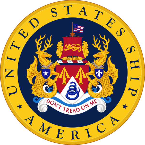 Aircraft Carrier Uss America - Uss America Cv 66 Seal (600x600), Png Download