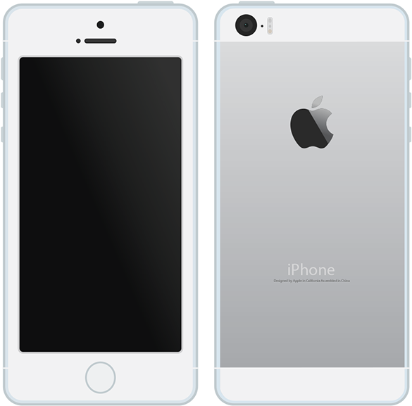 Iphone 5s Silver - Iphone (600x600), Png Download