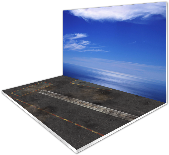 Aircraft Carrier Deck Catapult Bigsize Landscape - Floor (721x653), Png Download