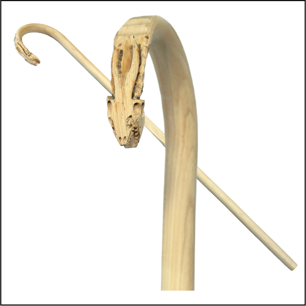 Dragon Head Horn On Hickory With Heartwood Thumper - Plywood (600x600), Png Download