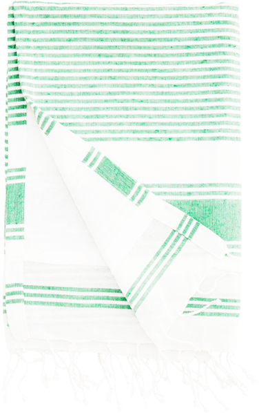 Green Towel With White Stripes - Brochure (600x600), Png Download