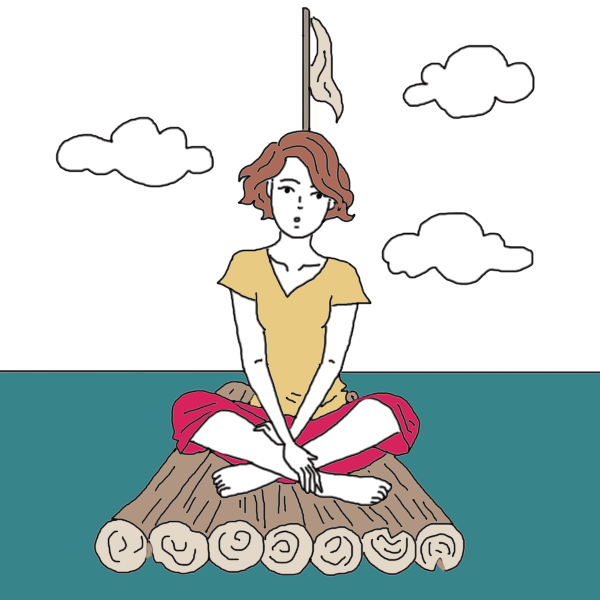 Raft Dream Meaning - Sitting (600x600), Png Download