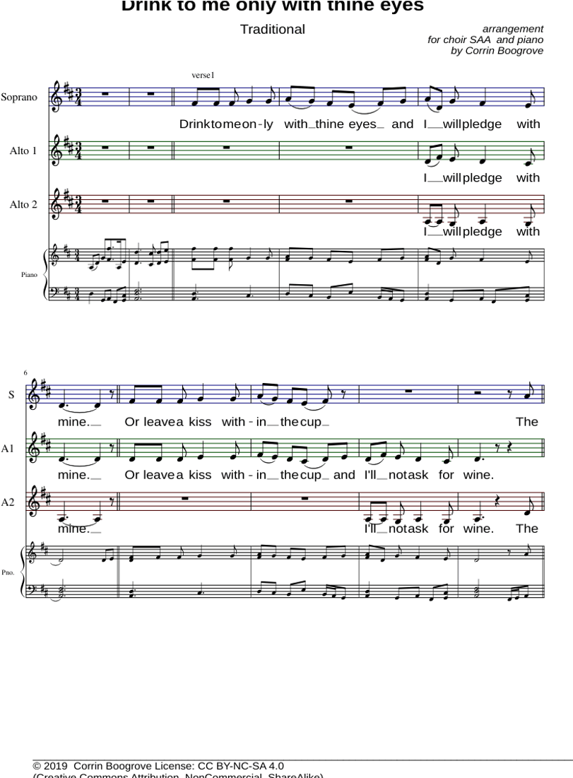 Drink To Me Only With Thine Eyes - Ноты Для Баяна Эх Сез Матур Кызлар (850x1100), Png Download