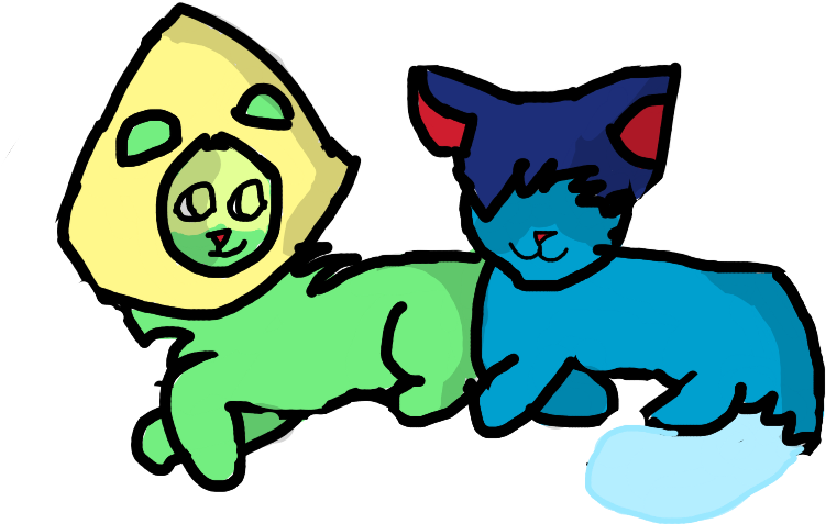 Peridot And Lapis As Cats - Cartoon (1280x720), Png Download