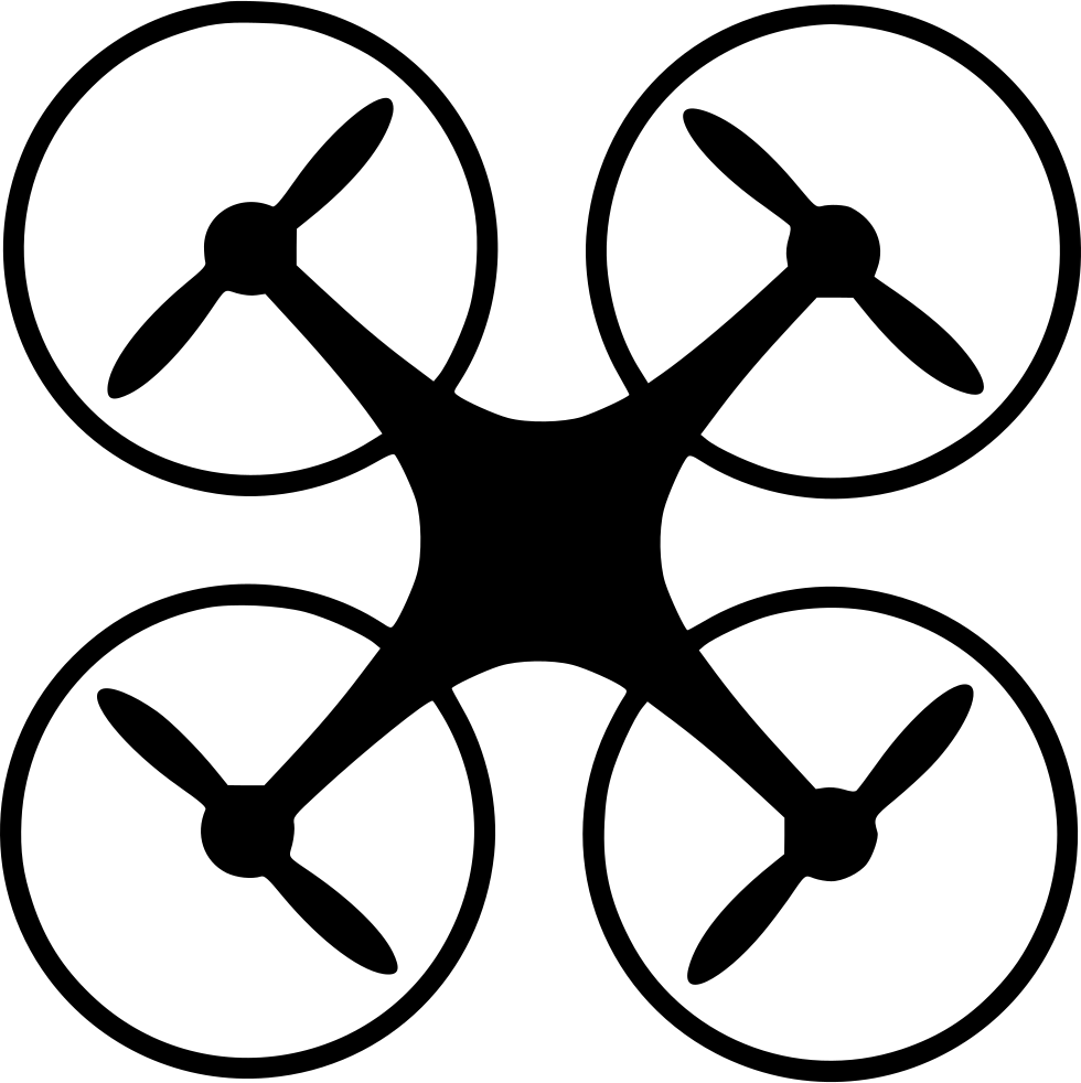 Png File Svg - Quadcopter Outline Png (980x982), Png Download