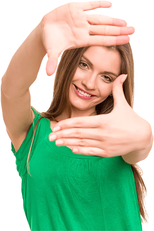 Cosmetic Adult Braces - Girl (557x800), Png Download