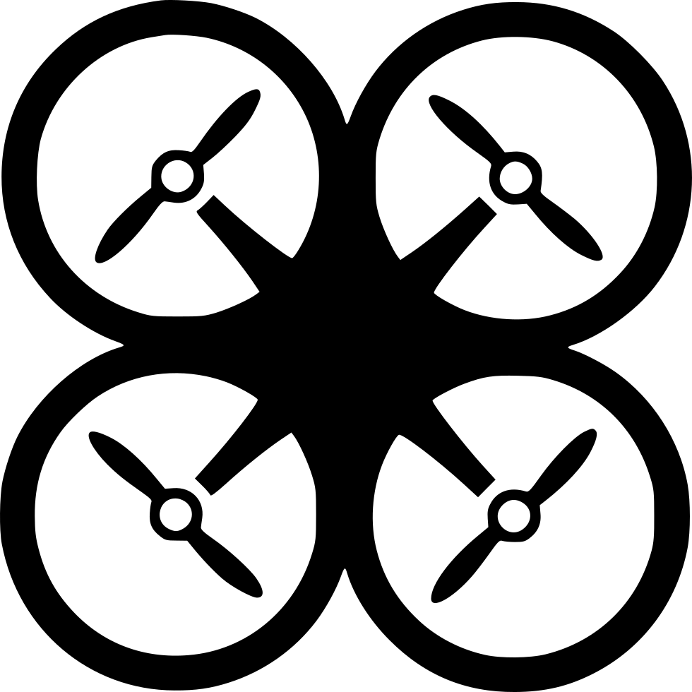 Quadcopters And Drones - Vector Graphics (980x980), Png Download