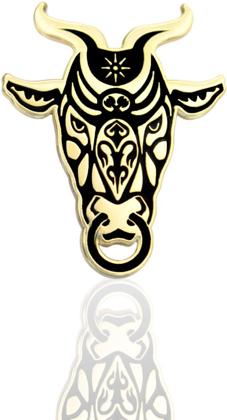 Minotaur Pin - Bull (819x1024), Png Download