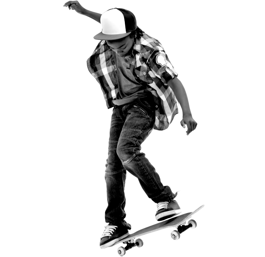 Boy Doing Tricks On A Skateboard - Kids Skateboarding Transparent (1150x1012), Png Download