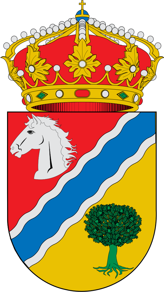 Escudo De Cabeza De Caballo - Escudo De Fuentepelayo (577x1023), Png Download