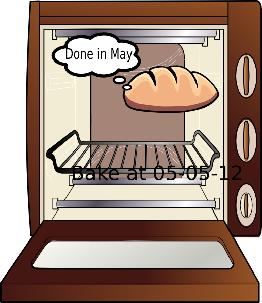 Small - Bun In The Oven Clip Art (516x596), Png Download